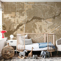 Riverside Ochre Mural Wallpaper - room preview 04