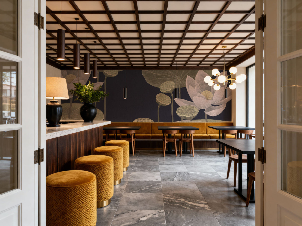 Lotus Bloom Mural Wallpaper - room preview 04