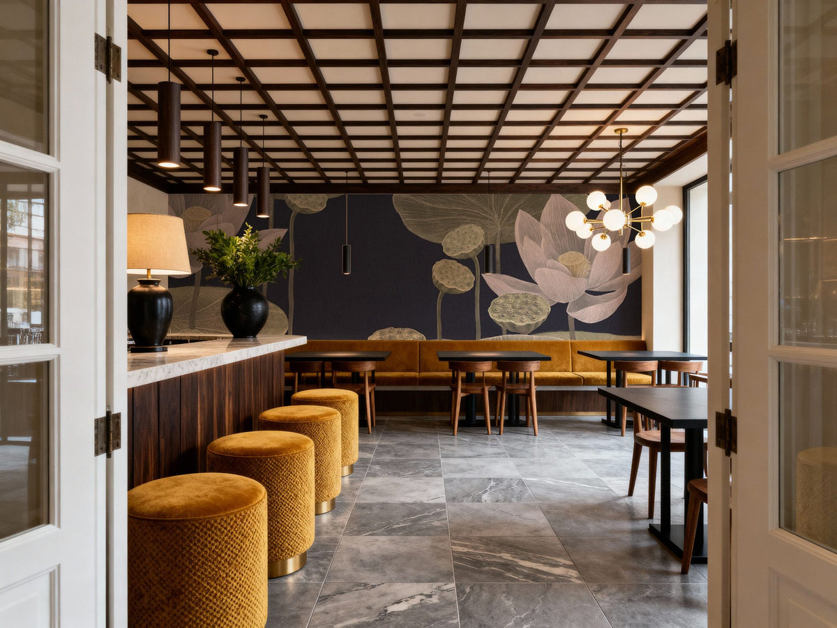 Lotus Bloom Mural Wallpaper - room preview 04