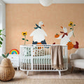 Ducks in the Pumpkin Patch III Mural Wallpaper - room preview 04