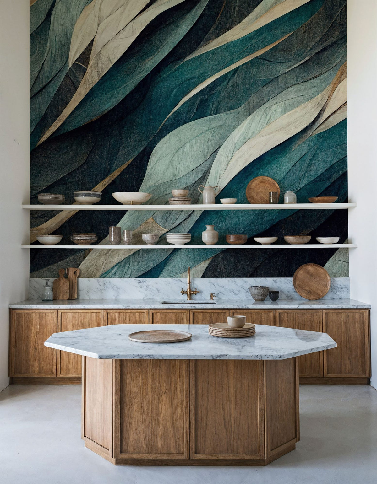 Aged Mountain Mural Wallpaper - room preview 04