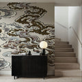 Ukiyo-e Clouds, Browns Mural Wallpaper - room preview 04