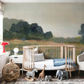 Blue Meadow Mural Wallpaper - room preview 04