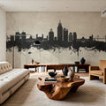 Mobile Alabama Skyline Concrete Mural Wallpaper - room preview 04