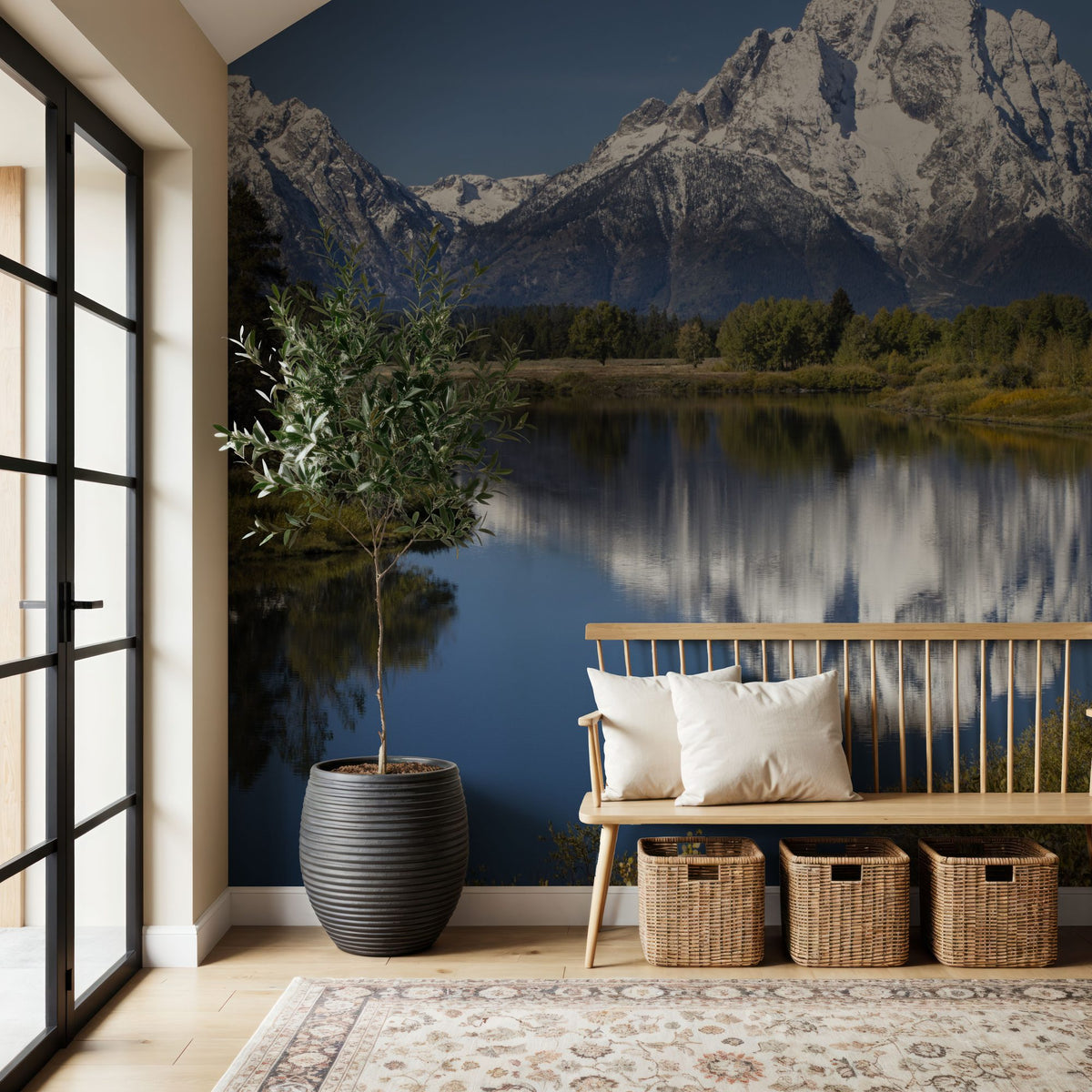 Mountain Mirror Lake Mural Wallpaper - room preview 04