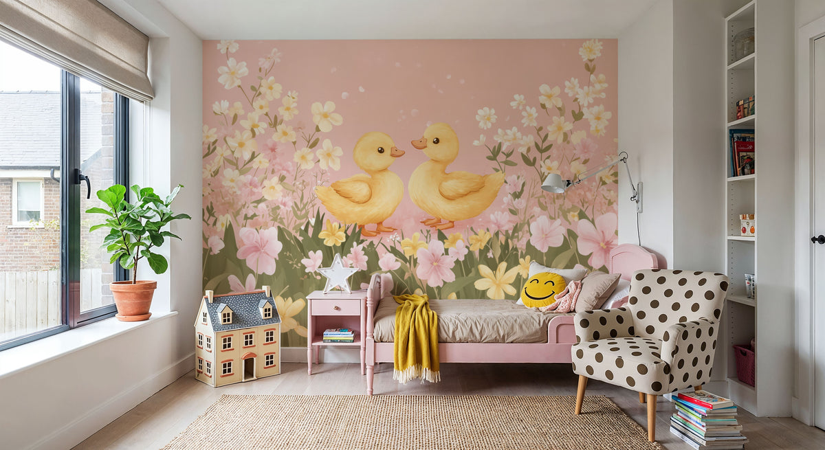 Delightful Ducklings Mural Wallpaper - room preview 04