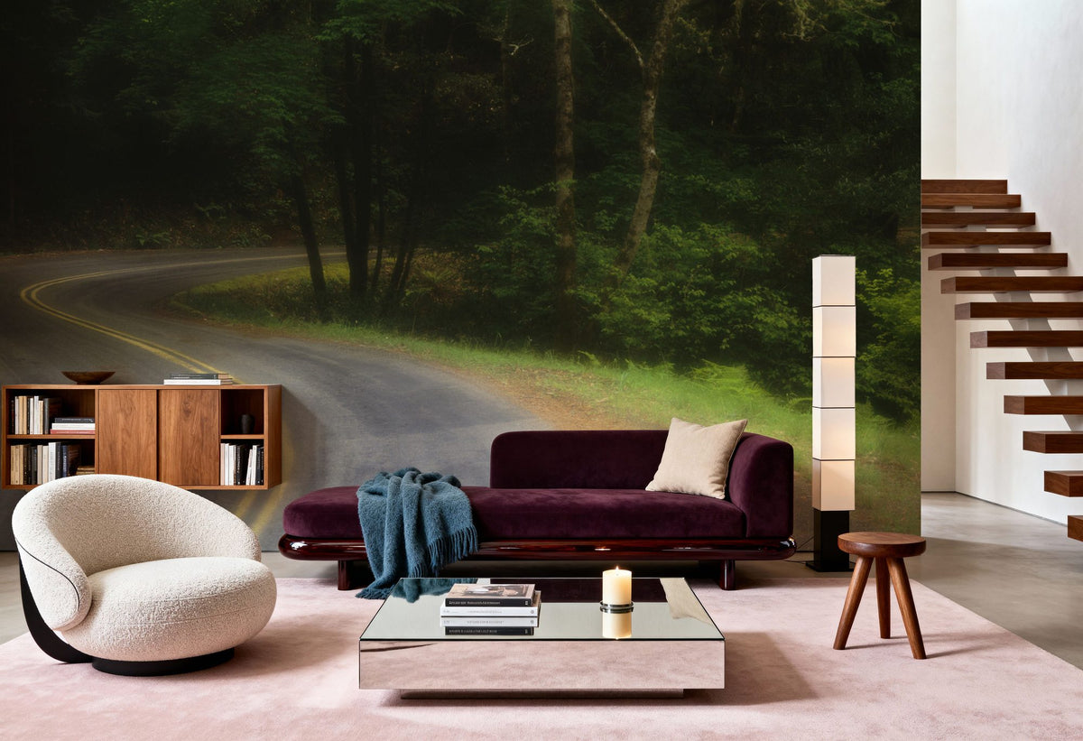 Winding Forest Path Mural Wallpaper - room preview 04