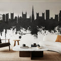 Bristol England Skyline Black & White Mural Wallpaper - room preview 04