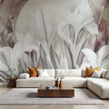 Irises At Sunrise Red Mural Wallpaper - room preview 04