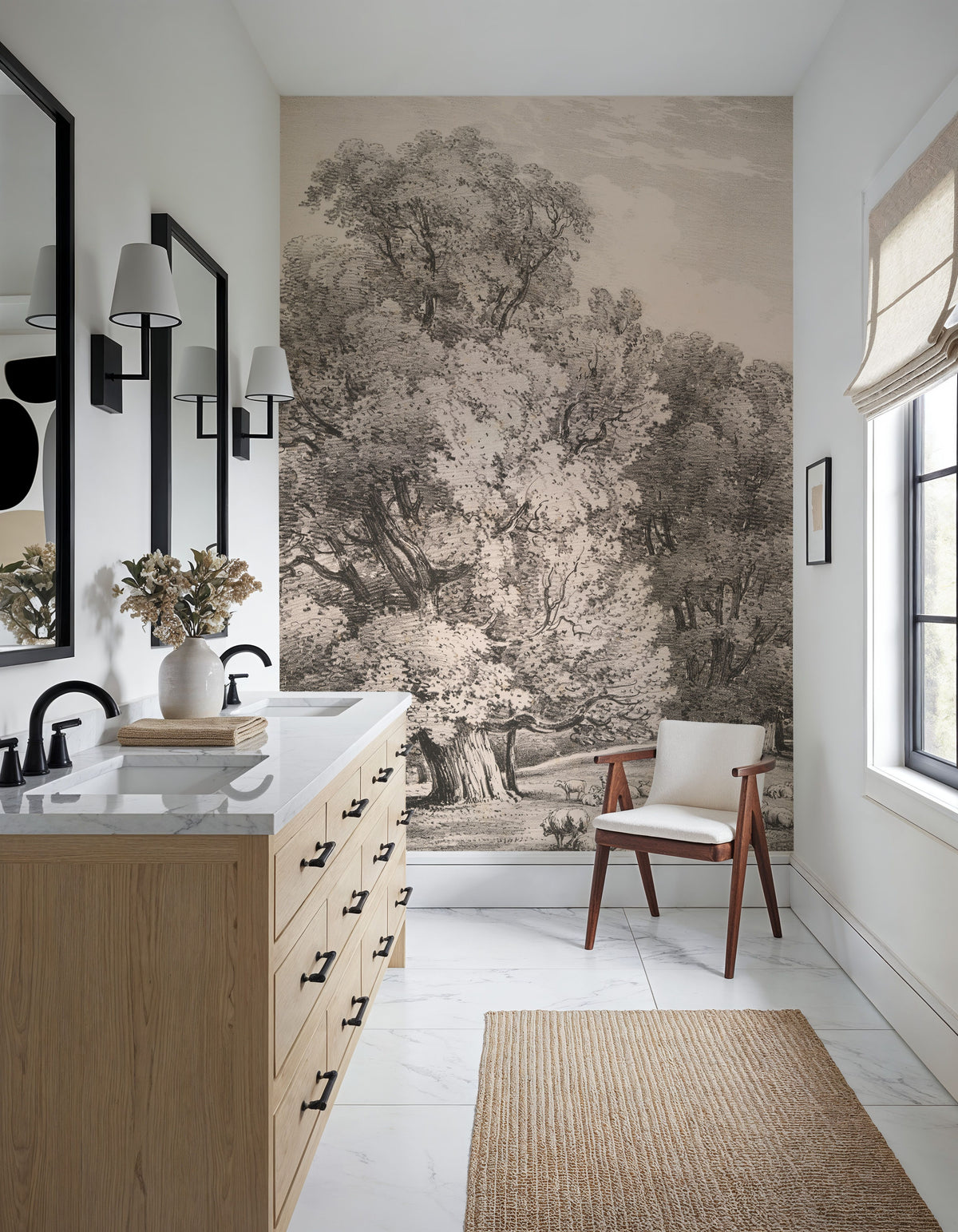 Elm Trees in Holme Park Mural Wallpaper - room preview 04