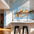 World Map Cities - Benning Mural Wallpaper - room preview 04