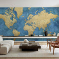 World Map Cities - Ernest Mural Wallpaper - room preview 04