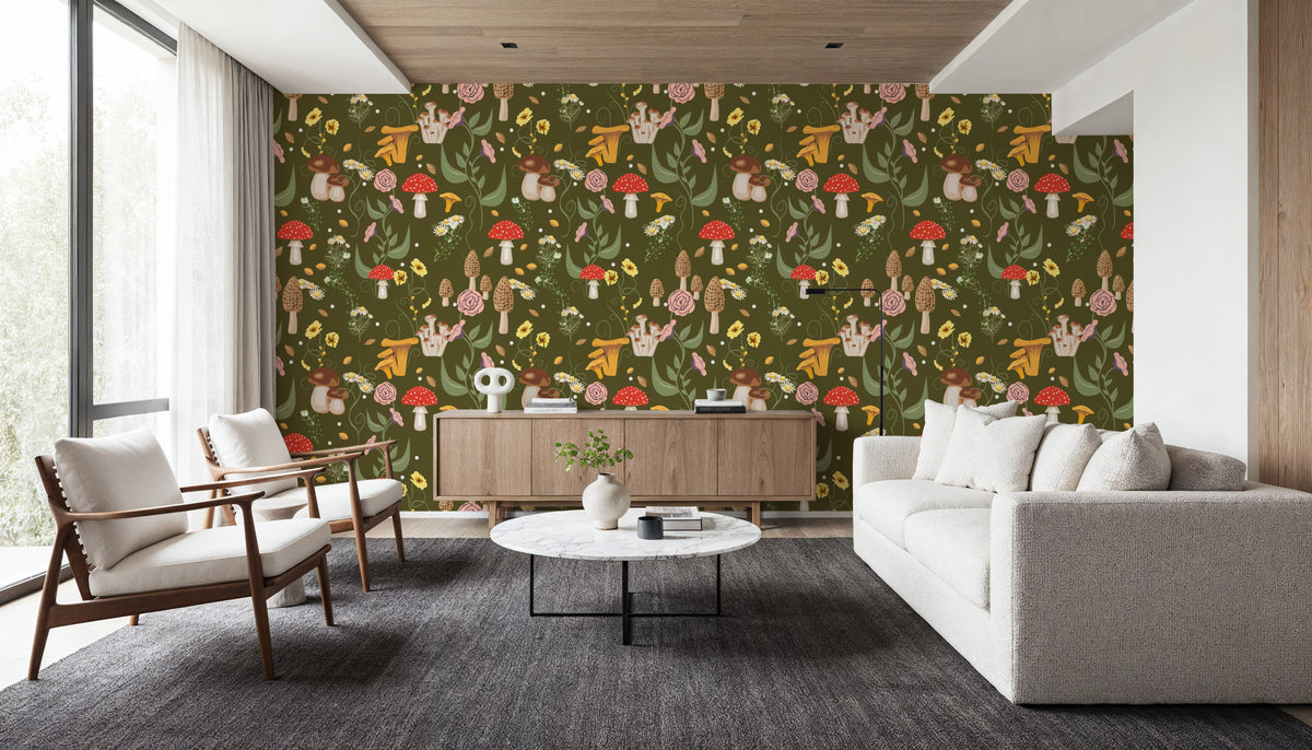 Mushroom Magic, Crocodile Mural Wallpaper - room preview 04