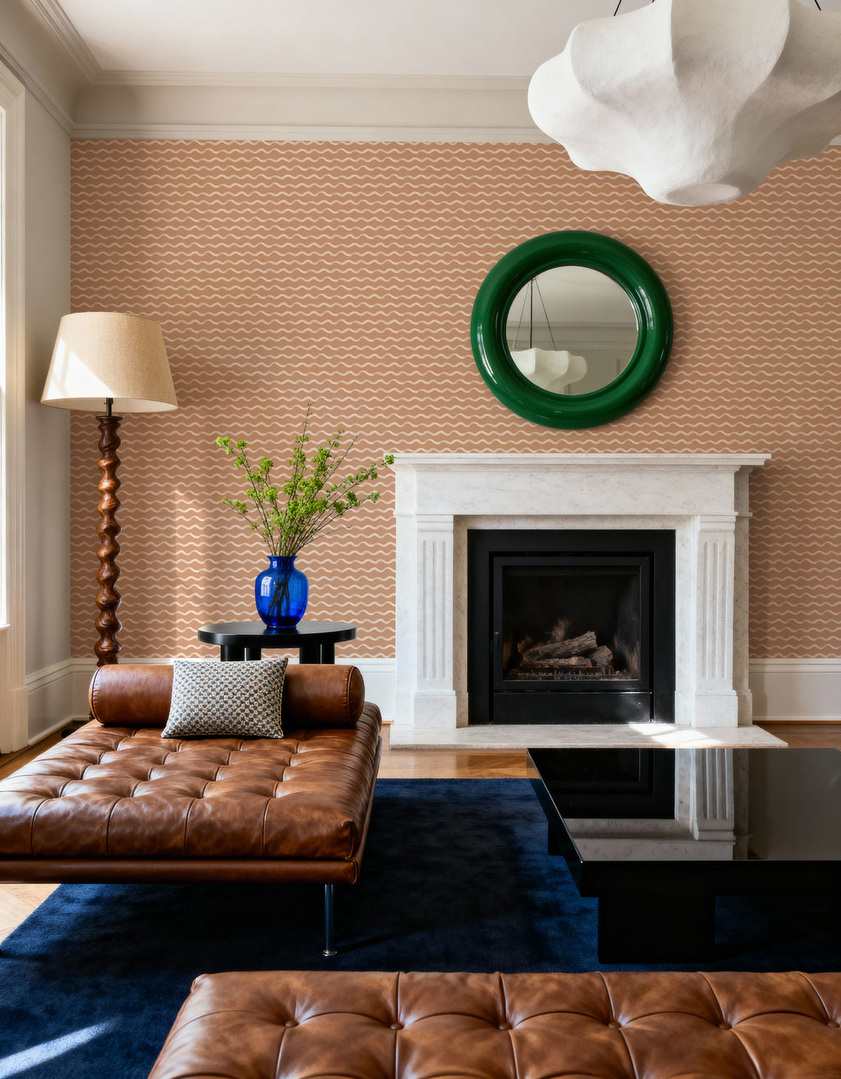 Wavy Lines Mural Wallpaper - room preview 04