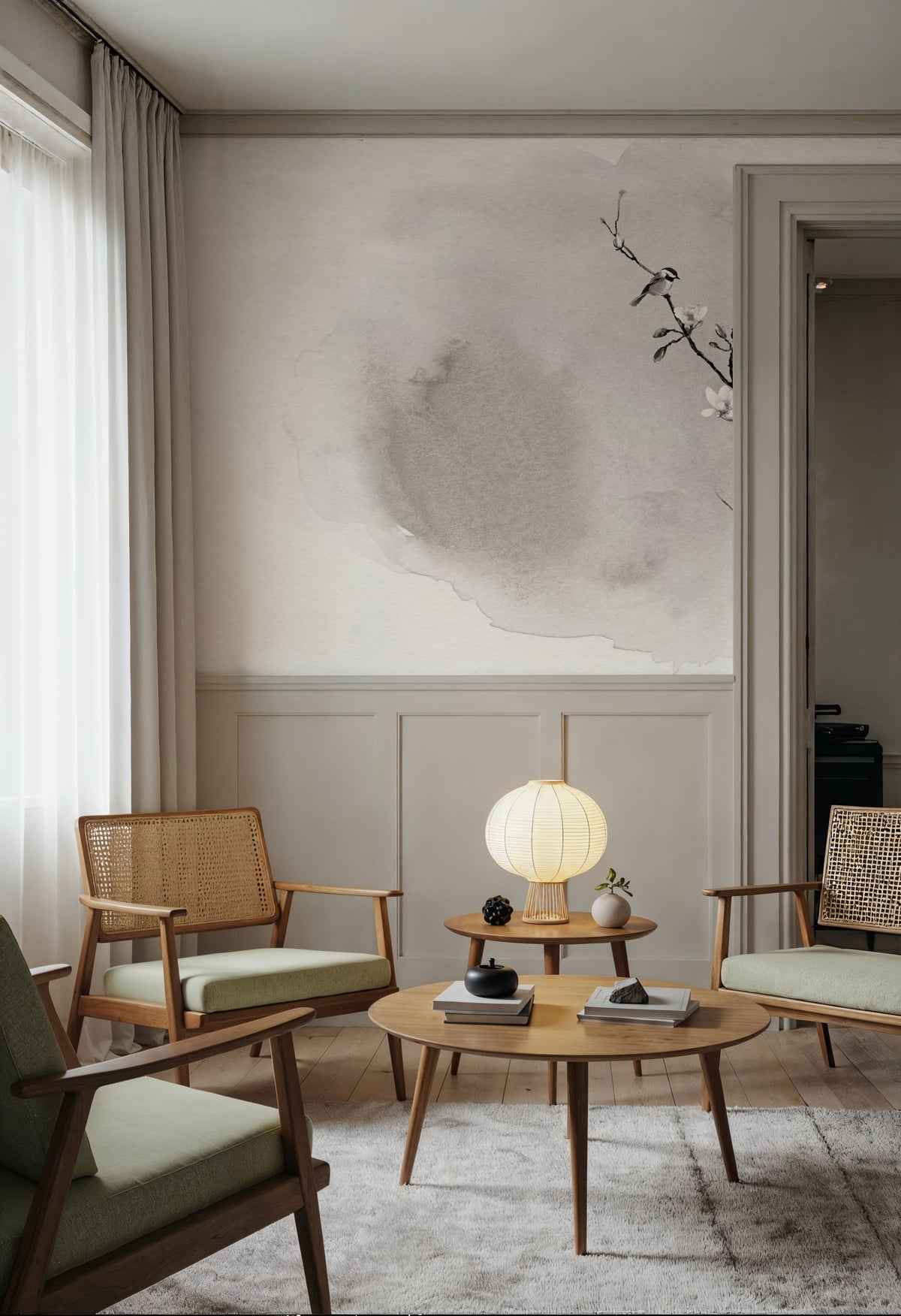 Magnolia & Birds Mural Wallpaper - Edition 4 - room preview 04
