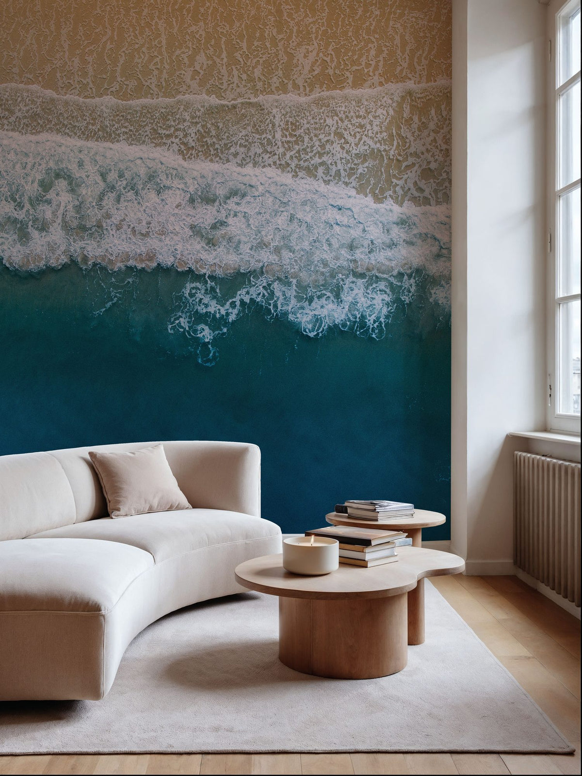 Ocean Swells Mural Wallpaper - room preview 04