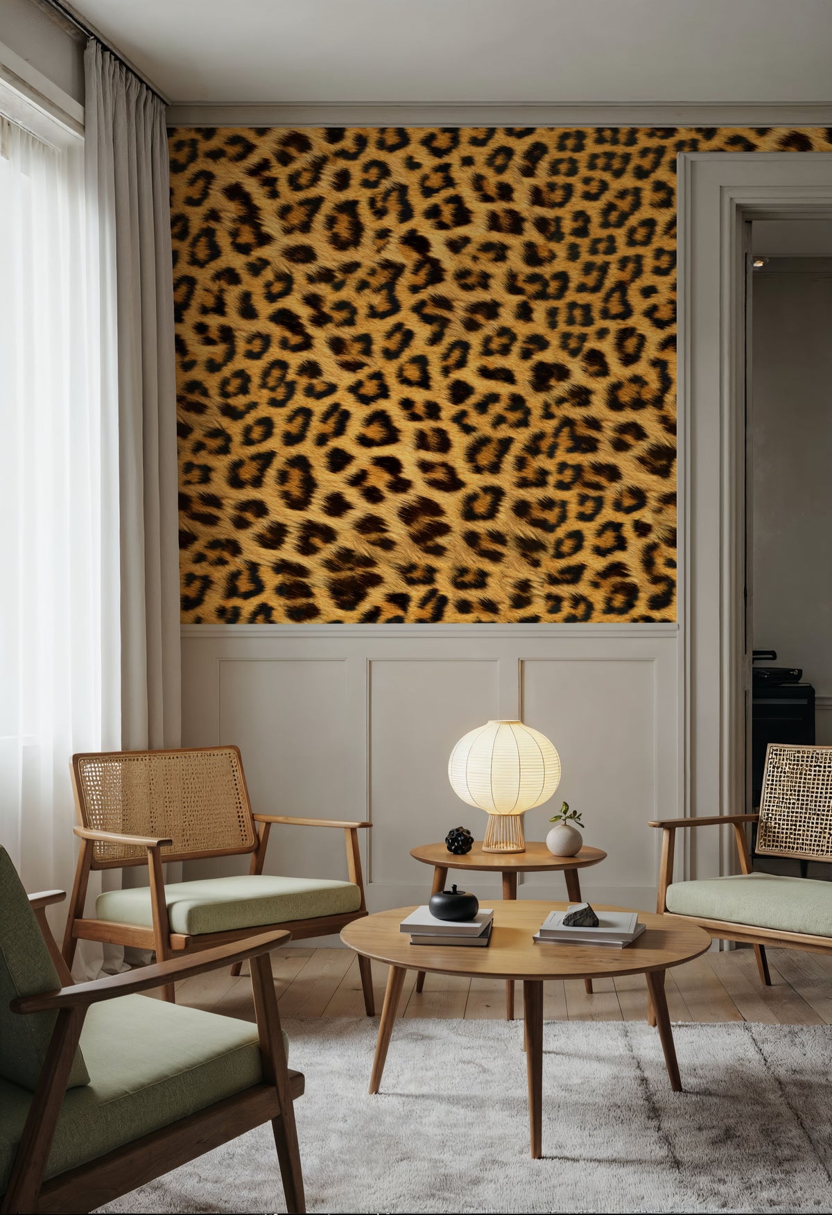 Leopard Mural Wallpaper - room preview 04