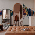 Hallstatt Austria Skyline Blue & Bronze Mural Wallpaper - room preview 04