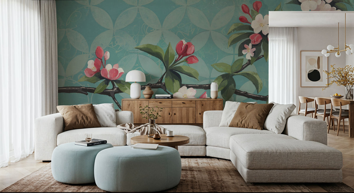 Cherry Blossoms Mural Wallpaper - room preview 04
