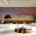 Twilight Solitude Orange Mural Wallpaper - room preview 04