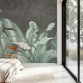 Metallic Leaves Mural Wallpaper - room preview 04