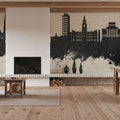 Preston England Skyline Concrete Mural Wallpaper - room preview 04