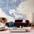 US Mexico Caribbean Map - Isidora Mural Wallpaper - room preview 04