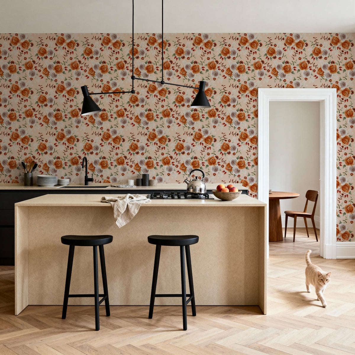 November Berries Mural Wallpaper - room preview 04