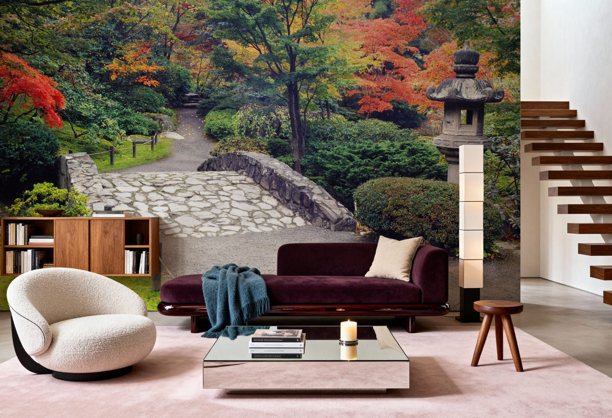 Autumn Zen Garden Mural Wallpaper - room preview 04