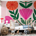 Modern Botanical II Mural Wallpaper - room preview 04