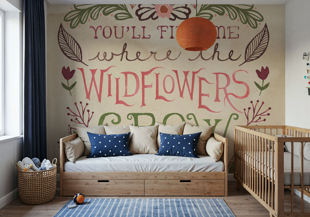Floralscape Fairies V Mural Wallpaper - room preview 04
