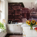 Lobster Traps and Fishing Boats Mural Wallpaper - room preview 04