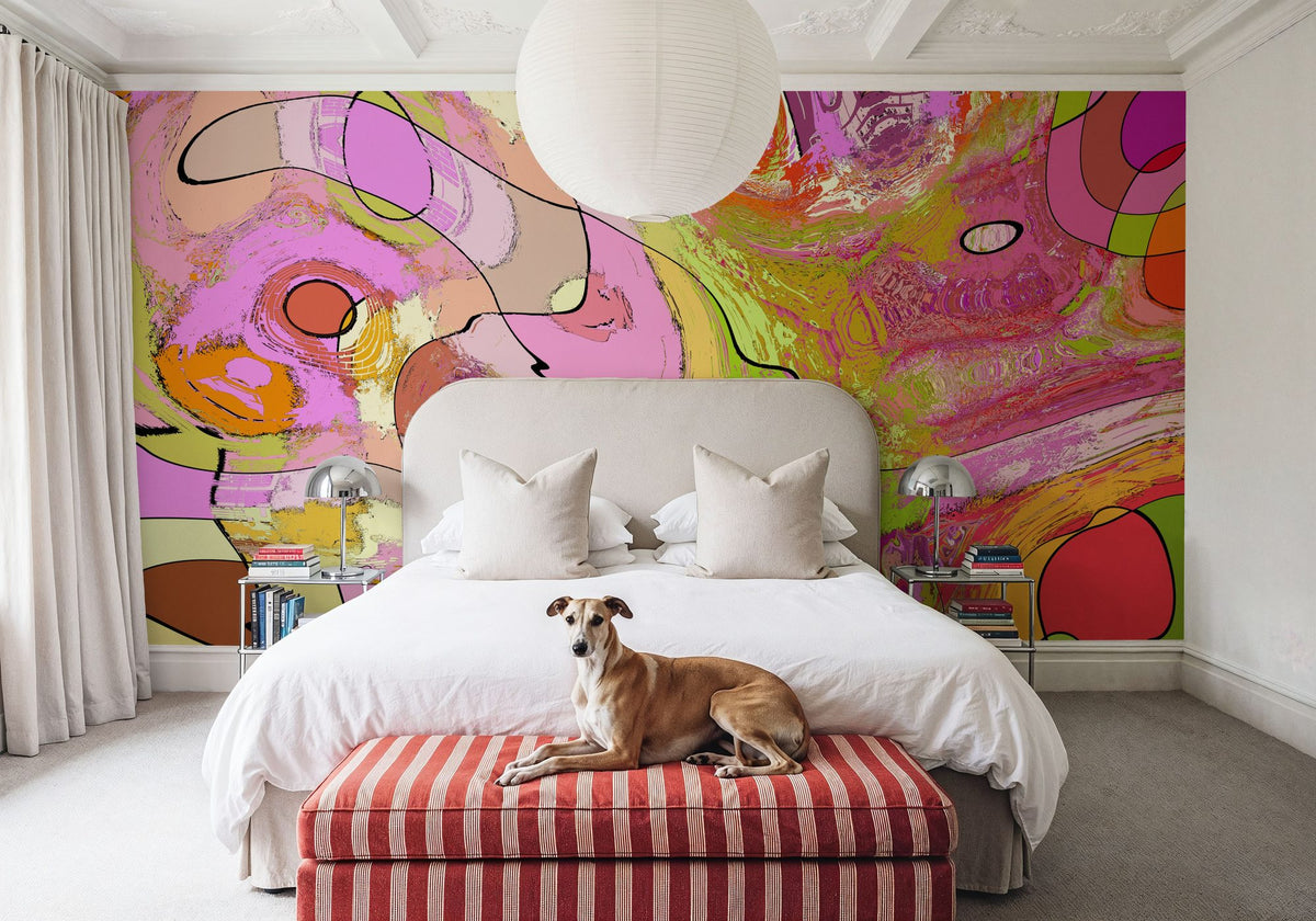 Hypnotic Tree Mural Wallpaper - room preview 04
