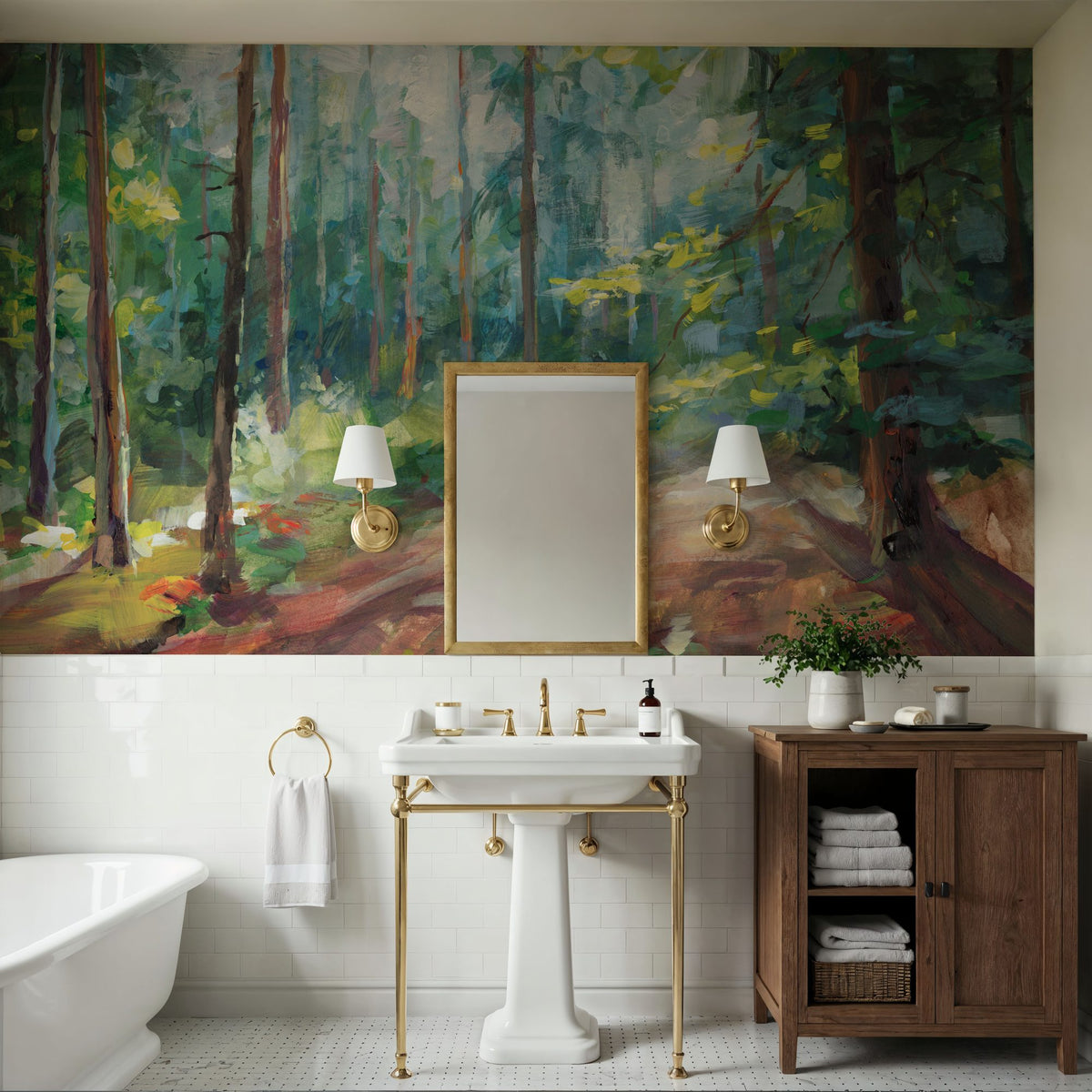 Woodland Reverie Mural Wallpaper - room preview 04