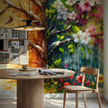 From Winter to Summer in Watercolor Mural Wallpaper - room preview 04