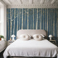 Shimmering Birches Mural Wallpaper - room preview 04