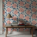 Pink Peonys Mural Wallpaper - room preview 04