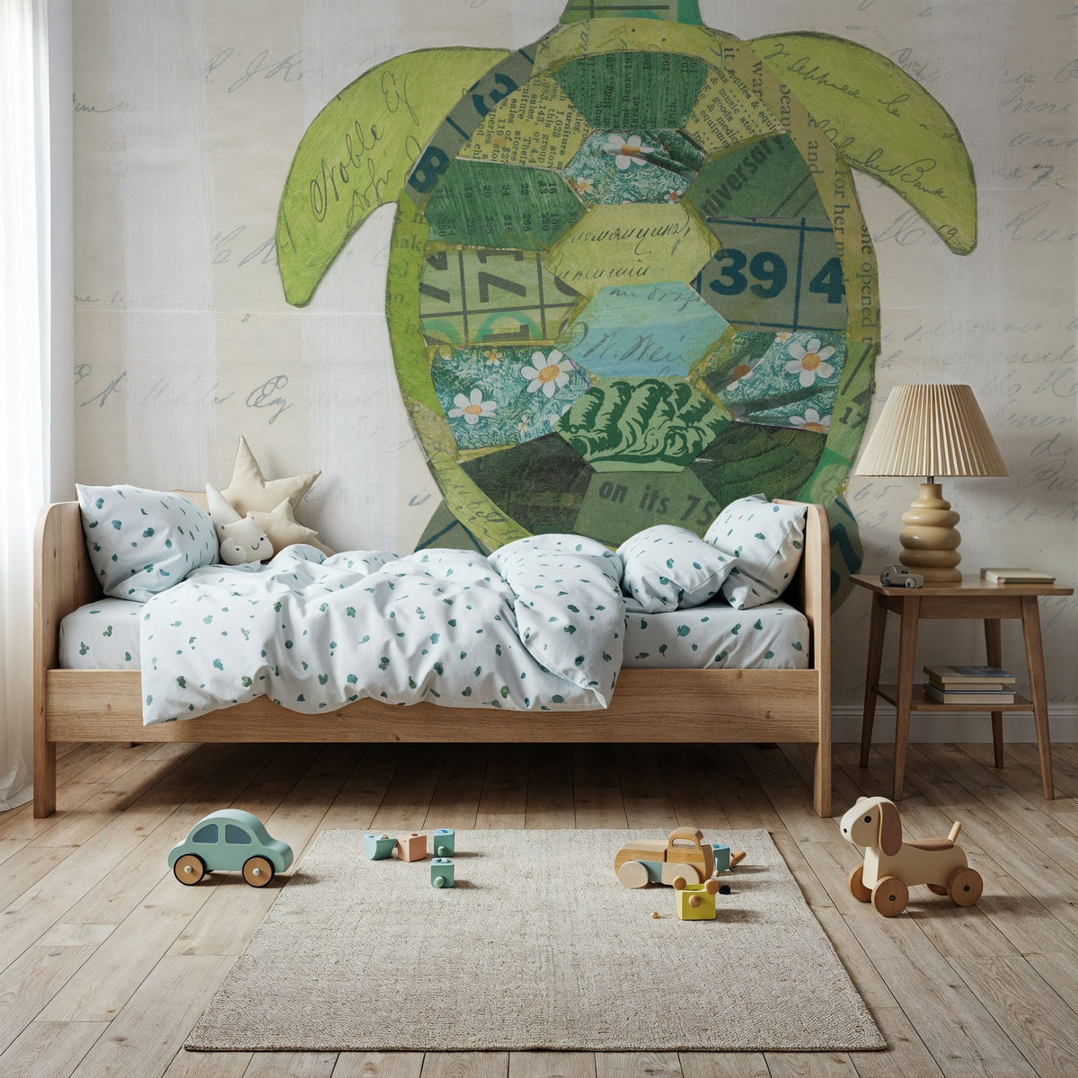 Green Oceans Mural Wallpaper - room preview 04