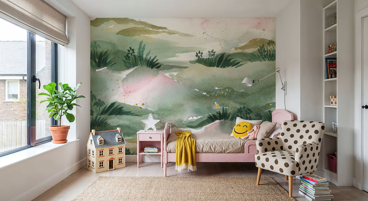 Midsummer Meadow VI Mural Wallpaper - room preview 04