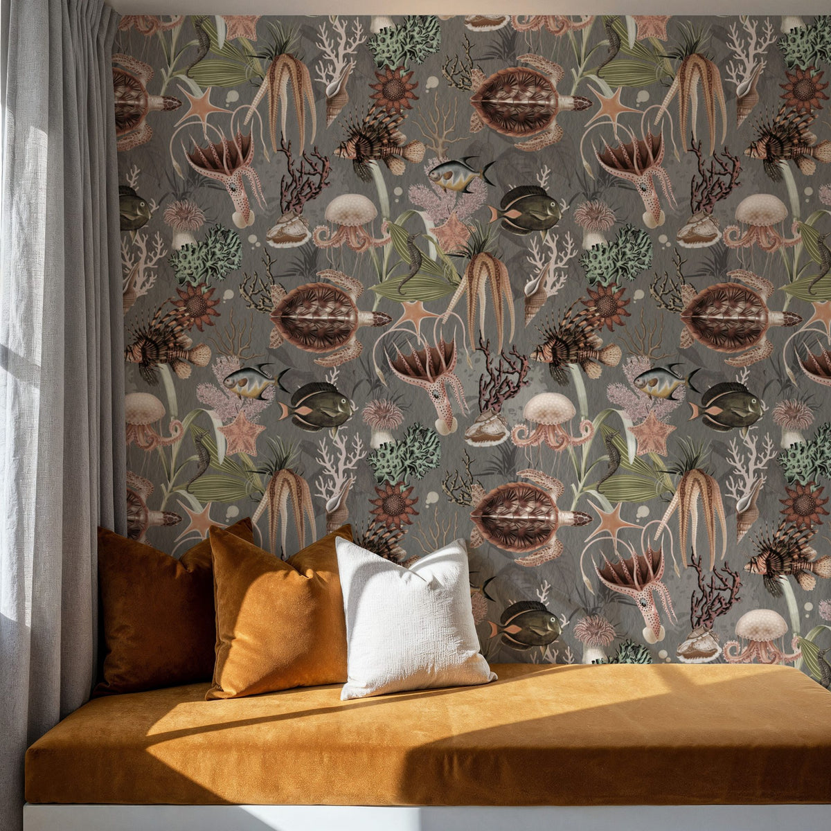 Deep Sea, Smoke Mural Wallpaper - room preview 04