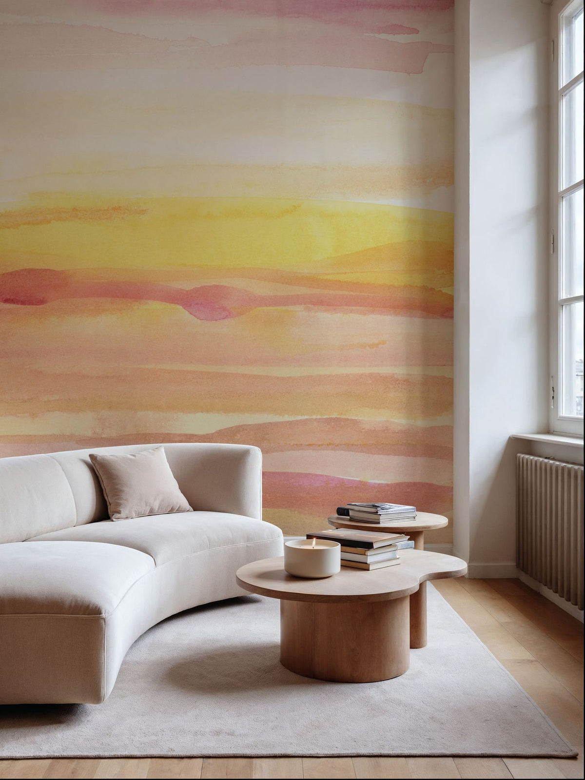 Pink Sunrise II Mural Wallpaper - room preview 04