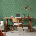 Bohemian Leaves Green Mural Wallpaper - room preview 04