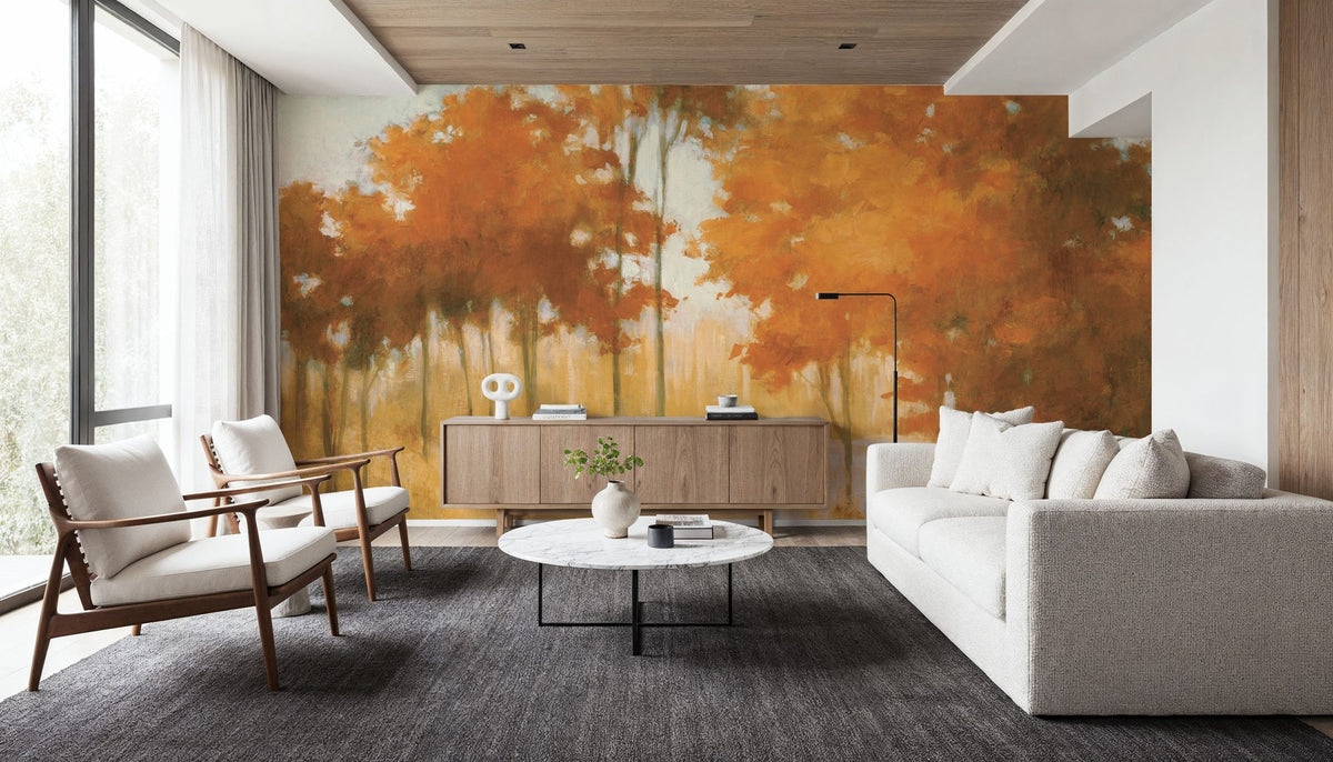 Autumn Lake Light Mural Wallpaper - room preview 04
