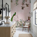Fields of Birds and Flowers Mural Wallpaper - room preview 04