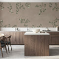 Rambling Rose, Ivory on Beige Mural Wallpaper - room preview 04
