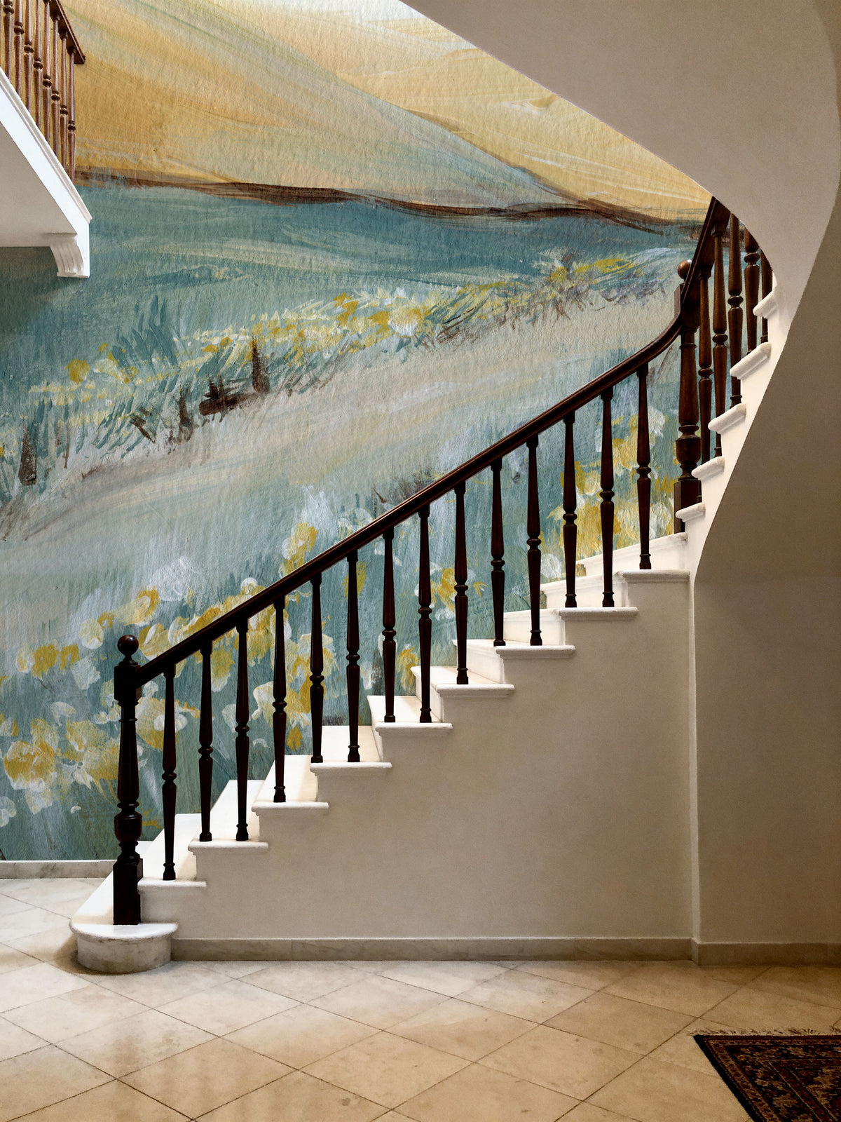 Flowers Along the Path Mural Wallpaper - room preview 04
