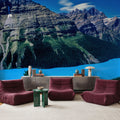 Mountain Turquoise Mural Wallpaper - room preview 04