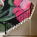 Peony on Black Mural Wallpaper - room preview 04