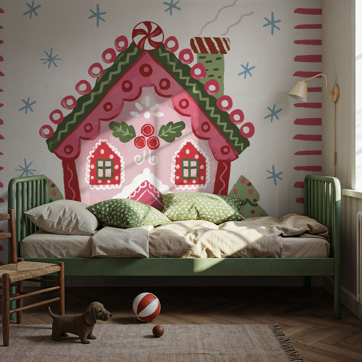 Pink Gingerbread I Mural Wallpaper - room preview 04