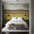 Sawtooth Mountains Panorama Mural Wallpaper - room preview 04